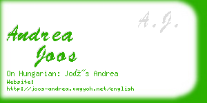 andrea joos business card